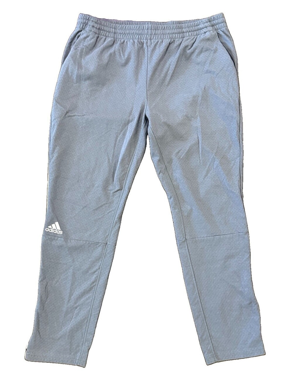 Adidas Team Squad Pants Mens 2XLT Gray Climalite CY9619 Track Soccer Ankle Zip